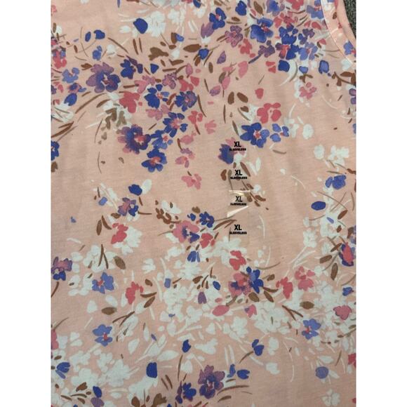 NWT Children's Place Tank Top Pink Floral Girls Size XL (14) - Picture 3 of 3